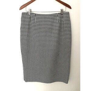 VTG Jones New York Separates 90s Houndstooth Lined Mini Skirt Zip Closure